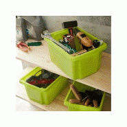 Boîte de conditionnement en plastique - Polypropylène vert - 39 x 29 x 20 cm - 16L - Superposable_1