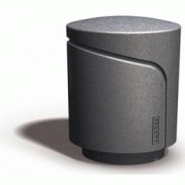 Borne anti-intrusion conviviale ronde - fonte d'acier 35kg - résistance 6000 joules_1