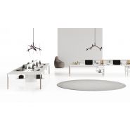 Bureau coworking surf - sur-mesure - pieds en chêne massif et plateau mélaminé 25 mm_1