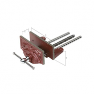 Etau fixe d'établi menuisier 225mm - PIH54008 - fonte nodulaire, double guides acier_1