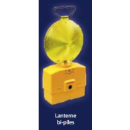 Lanterne de chantier double face à LEDs - mono-pile ou bi-piles - lentille 200 mm avec attache antivol_1