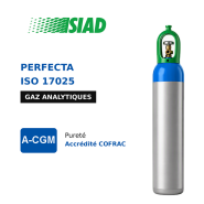 Mélanges accrédités ISO 17025 (A-CGM) PERFECTA - étalonnage analyseurs, audits qualité, contrôle métrologique - bouteilles B50, B20 et B10