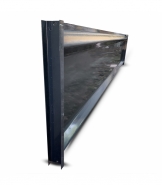 Plaque de soubassement en tôle thermo laqué anthracite - 247 cm x 25 cm x 1,5 mm pour panneaux grillage clôture_1