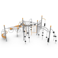 Structure multi-jeux 5 à 12 ans - Agito Tano gris - 8002220 - Hags - Fondation à enterrer_1