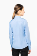 Chemise pilote manches longues femme Kariban - Réf: K506 - Popeline 65% polyester / 35% coton - Look élégant et corporate_1