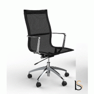 Fauteuil de direction Evole en résille - Mobel Linea - Noir_2