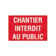 Plaque de chantier 400 x 330mm - métallique pré-percée 4 trous - Sodimar_1