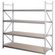 Rayonnage à grands compartiments mi-lourd - évolutif, jusqu'à 1000 kg, réglable, pour produits variés et volumineux_1