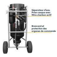 Sableuse économique et confortable, pour rénovation de maçonnerie, ravalement de façade, enlèvement de peinture et dérouillage de surfaces métalliques - mac 3 - sv-70_1