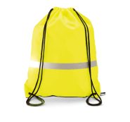 Sac à dos avec cordelettes en polyester 210D - bande réfléchissante - Réf: KI0109 - Marque Kimood_1
