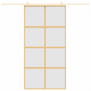 Vidaxl porte coulissante doré 102,5x205 cm verre esg dépoli aluminium 155189_1