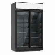 Réfrigérateur 2 portes en verre noir ins-1000r bl l1253 7455.2405 COMBISTEEL_1