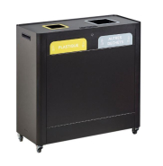 Borne de Tri Trimouv - 60L ou 110L - Acier poudré anti-UV - 4 Roulettes multidirectionnelles_1