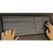 Clavier industriel étanche IP65, encastrable , rétroéclairé, avec Trackball et pavé numérique, interface USB, langue FR / AZERTY - Référence: KSML106B33USB-WLED_1