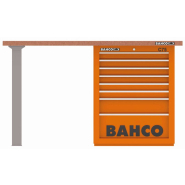 Établi usage intensif avec plateau bois châtaignier, 2 pieds, 8 tiroirs de rangement - Bahco 1495KH8WB15TW_1