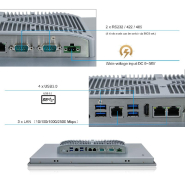Panel PC industriel fanless 12.1 pouces 4:3 XGA pour HMI, supervision et automatisation - EVI-12SAR - façade IP65, Intel Core i3/i5/i7_1