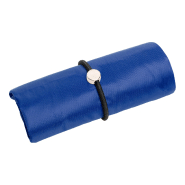Sac shopping pliable - bracelet en caoutchouc - polyester 190D - couleur bleu_1