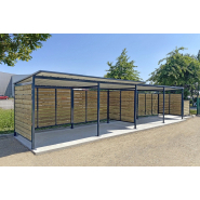 Abris bus sur mesure avec un toit plat pente arrière 5% - Série AB_1