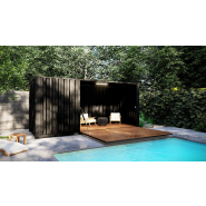 Pool house avec extension de terrasse offrant plus de 8 m² d'espace extérieur