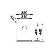 Blanco Claron 340-IF - Évier en inox - Blanco Professional France - Cuve à fond plat - Profondeur 190 mm_1