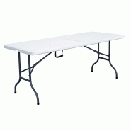 Ensemble table et chaises pliables blanches pour 6 personnes