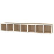 Banc avec casiers pour 7 enfants - Réf. V.UGBC7 - Dimensions L1412mm x H380 x P306mm