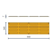 Bande de guidage podotactile en caoutchouc - surface antidérapante - norme NF P98-352 - recommandation CEREMA_1