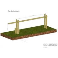 Barrière basculante - contrôle d'accès économique - levage manuel - lisse bois Ø 120 mm_1