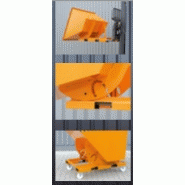 Benne basculante à fourreaux multi-prises - basculement frontal et latéral - acier 3 mm - système de versement par roulement_1