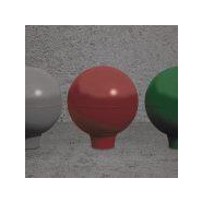 Borne Lune - Hauteur 47 cm - Diamètre 40 cm - À sceller - Acier S235_1