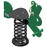 Jeux sur ressort - Lapin LD1FR1102 - Pour enfants dès 1 an - Dimensions compactes_1