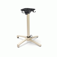 X Cross table de bistrot avec piètement sable + plateau HPL Midnight Marble 70x70 cm_1