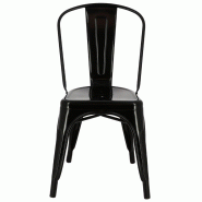 Chaise restaurant métal Chicago - NOIR_1