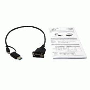 EXSYS EX-23001 Câble USB 2.0 avec connecteur C et A vers 1 x câble série RS-232 avec connecteur 9 broches FTDI Chip-Set_1