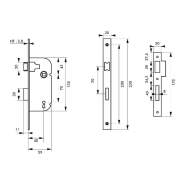 Serrure encastrable pour porte d'intérieur - norme NF - pêne dormant - Beaurain - Thirard - mécanisme à 1 tour - demi-tour réversible_1