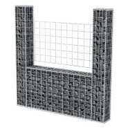 Vidaxl panier de gabion en forme de u acier galvanisé 160x20x150 cm 142545_1