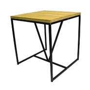 Piètement Istres Ht73 en acier noir pour table intérieure 70x70cm_1
