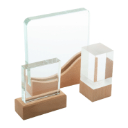 Trophée en verre avec socle en bois de hêtre - livré avec boîte cadeau kraft_1