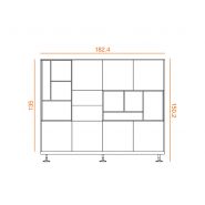Armoire mi-haute avec portes push open - Firenze - L182.4 x H150.2 cm - Meuble modulable design et contemporain_1