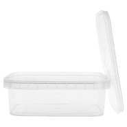 Barquette transparente avec couvercle inviolable 280cc 12x8,8x4,2cm - par 384_1