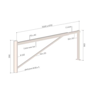 Barriére télescopique tournante de 3 à 4.75 mètres s'adaptant à toutes les largeurs de voies - 203192_1