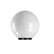 Boule ronde blanc Ø300 mm - Mât Cast IP43 E27 avec base noir ou blanc - Marque Dopo_1