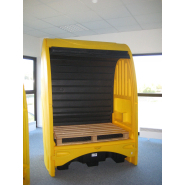 Box de rétention en polyéthylène - stockage de 4 fûts de 220 L - produits corrosifs - BECO-BOX4F485_1