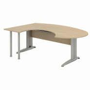 Bureau d'angle compact forme ARC avec goulotte passe-câbles So Enix_1