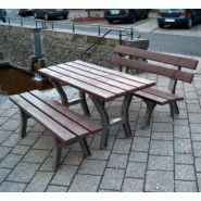 Banquette CLASSICO plastique recyclé et fonte_1