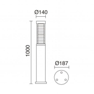 Borne extérieur maxima-plus ip55 - ik08 -g11 24w anthracite - hauteur 100 cm_1