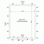 Chambre froide négative 2100X2700X2200 - 80mm Pro Line Combisteel_1