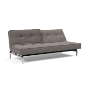 Canapé-lit convertible Innovation Living Splitback Chrome - Couchage 115x210 cm - Tissu Mixed Dance Grey_1