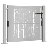 Vidaxl portail de jardin 105x80 cm acier corten design de bambou 153184_1