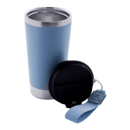 Mug thermos isotherme - double paroi en acier inoxydable recyclé - 430 ml - couleur bleue_1